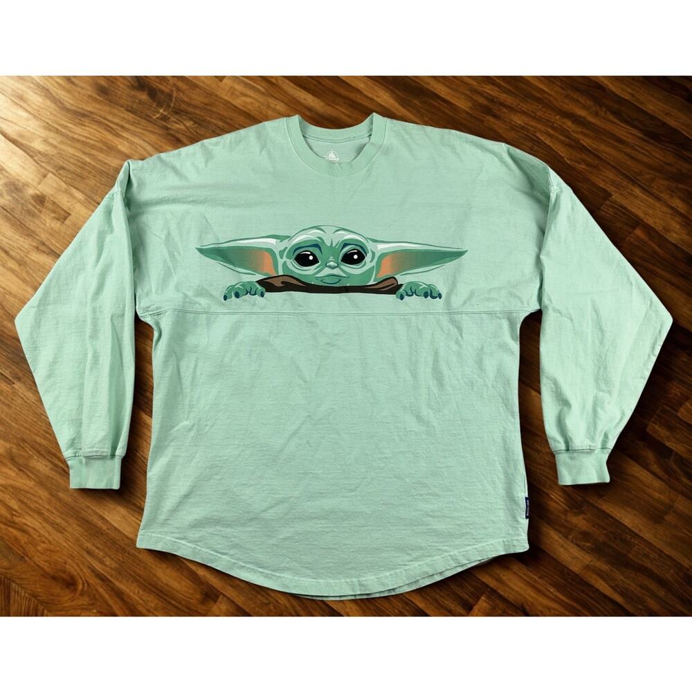 Disney Star Wars Mandalorian Grogu Baby Yoda Spirit Jersey Green 2XL XXL